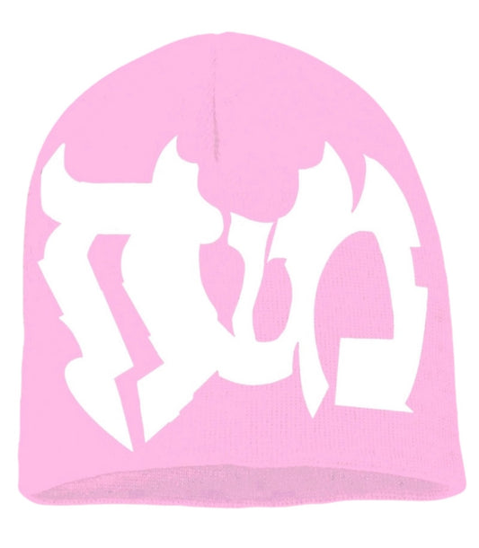 Light Pink/ White Beanie